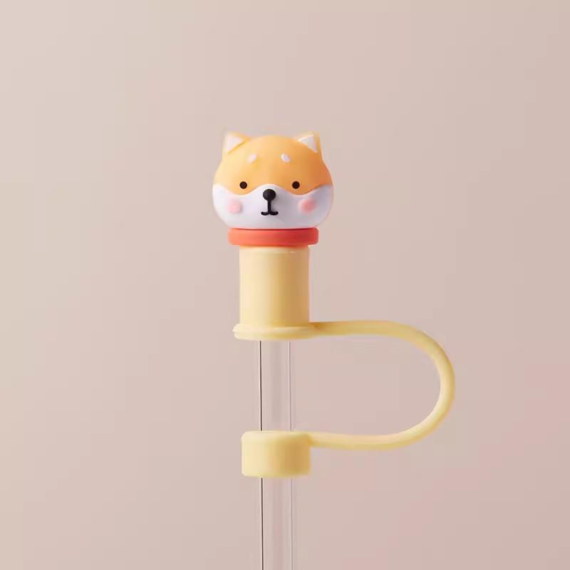 Cute Strawberry Straw Cover Caps For Stanley Cup 40 oz Tumbler Accessories Kawaii Silicone Straw Toppers Cap For 10mm Straws