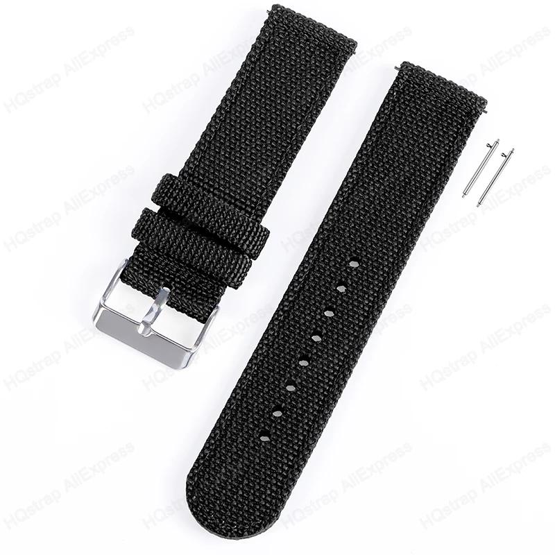 Colorful Nylon Watch Strap Stainless Steel Buckle Universal Replace Bracelet Quick Release Band for Men Women 18mm 20mm 22mm