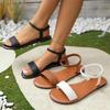 Women Casual Flat Sandals Braided Design Popular Brown Color Comfortable Everyday Shoes for Summer Wear
