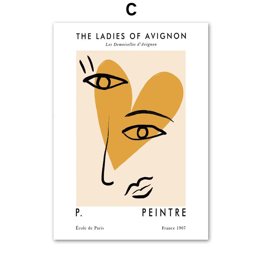 Abstrakcyjne Linie Oczu Twarz Minimalistyczne Nordyckie Plakaty I Grafiki Sztuka Ścienna Obrazy Na Płótnie Do Salonu Dekoracja Domu