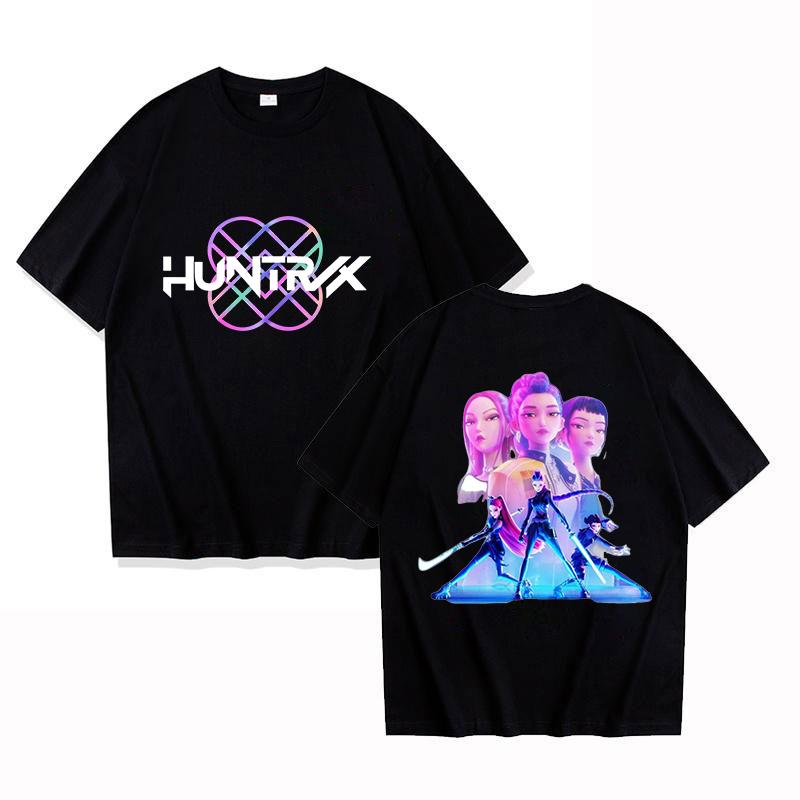 New Funny KPop Demon Hunters Printing T Shirt Unisex Short Sleeve O Neck Summer Casual KPop Harajuku T-shirt Top Tee