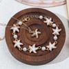 Starfish Pearl Double Layer Anklet: European & American Style Beach Jewelry for Women