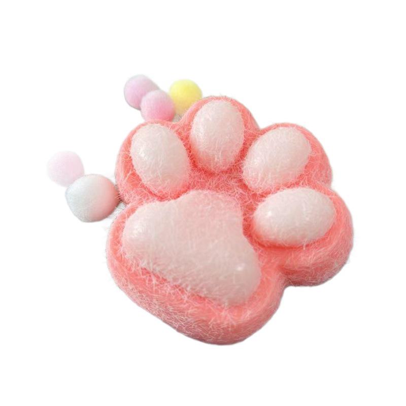 Dopamine Big Cat Paw Plush Decompression Squeeze Toy - Super Soft TPR