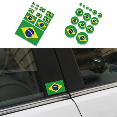 Car Brazilian Flag Sticker Vinyl Decal PVC Decoration Auto Accessories For Fiat VW Gol Fox GM Ford Uno Chevrolet Opel Volkswagen