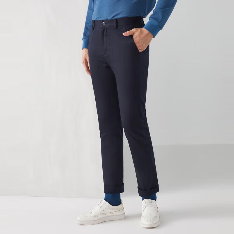 YOUNGOR Men's Business Casual Straight-Leg Trousers