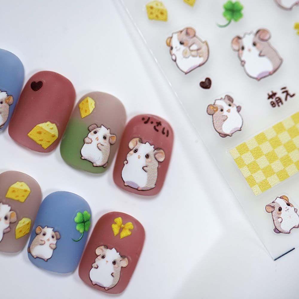 Nail Accessories Halloween Cartoon Nail Stickers Cartoon Animal Nail Decals Nail Salon
