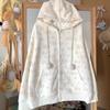 Autumn Winter Kawaii Loose Long Sleeve Coat Women Sweet Cute Design Print Sweatshirts Japanese Casual Lovely Bow Hoodie