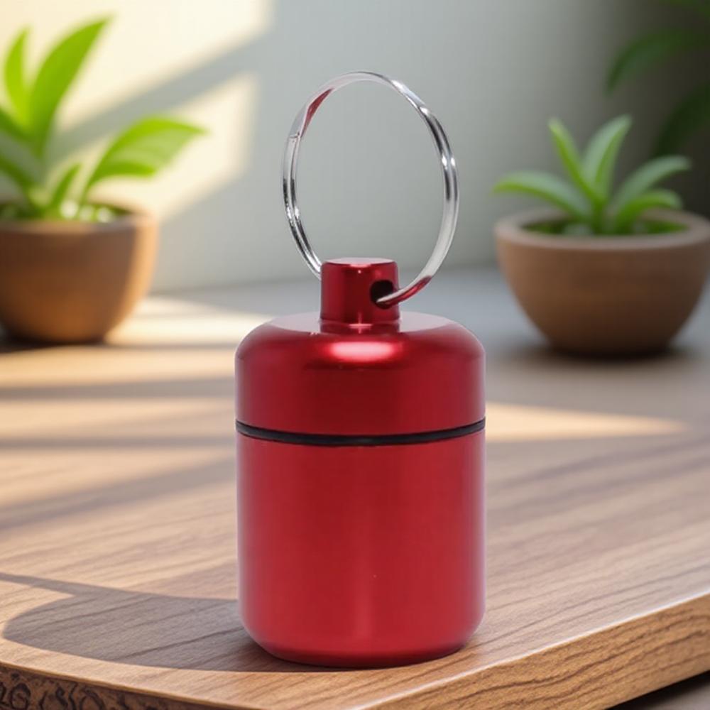 Portable Mini Waterproof Aluminum Pill Box Container Organizer for Medicine Vitamins Fish Oils Travel Storage