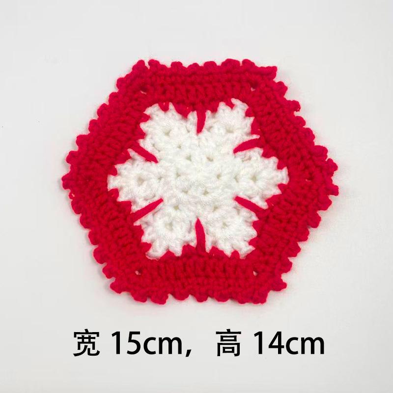 Finished product new cute wind ins small flower coaster placemat thermal insulation mat handmade wool crochet