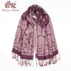 FRVA0678: Europäischer/Amerikanischer Stil Weicher Jacquard-Blumenschal - Herbst/Winter
