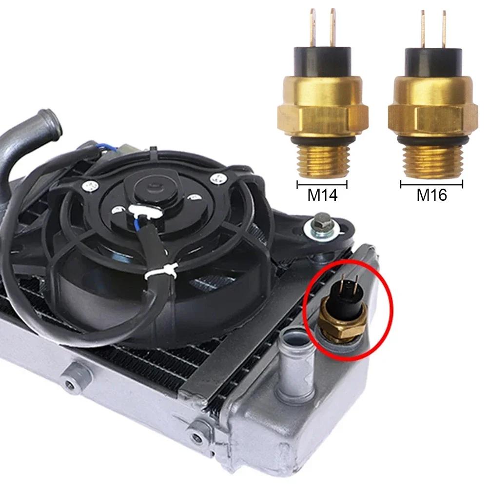 M14 M16 85° Durable Brass Motorcycle Radiator Coolant Fan Water Temperature Thermostat Switch Efficient Performance