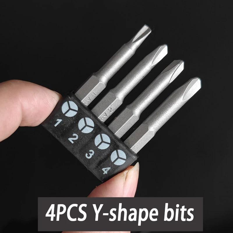 Special-Shaped Screwdriver Bit Set Hexagonal Handle Screwdriver Bit Tool U-Shaped Y-Shaped Three Points Cross Triangle Magnetic