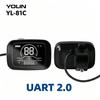 YOLIN YL-81C LCD-Dashboard-Bildschirm für E-Bikes, 2,6 Zoll UART 2.0 Display kompatibel mit UART1.0, IP65 Wasserdichtes Zubehör für Elektrofahrräder