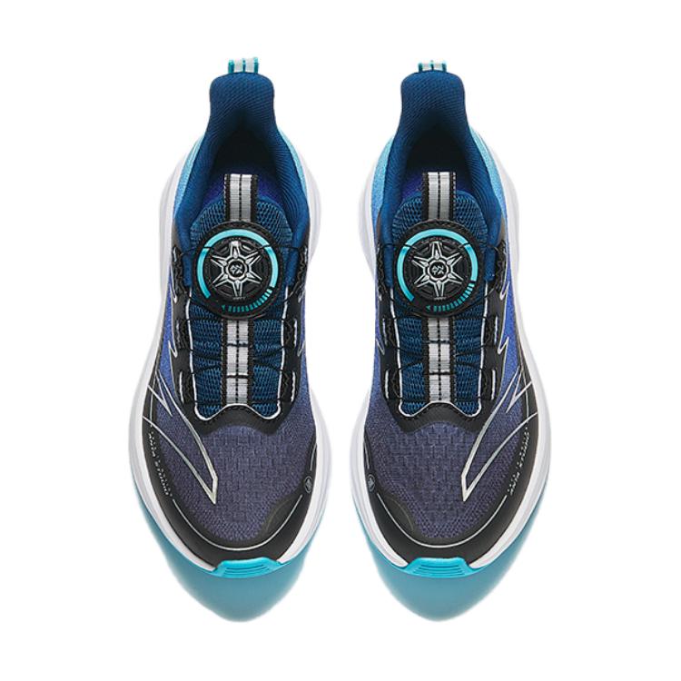 Anta Kids Hailang Lite Resilient Technology No-Tie Rotating Buckle Rebound Lightweight Shock Absorption Low-Top Running Shoes A12435507-4