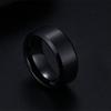 1pc Men's Fashionable Stainless Steel Black Trendy Ring