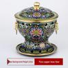 Cloisonné Copper Personal Alcohol Hot Pot