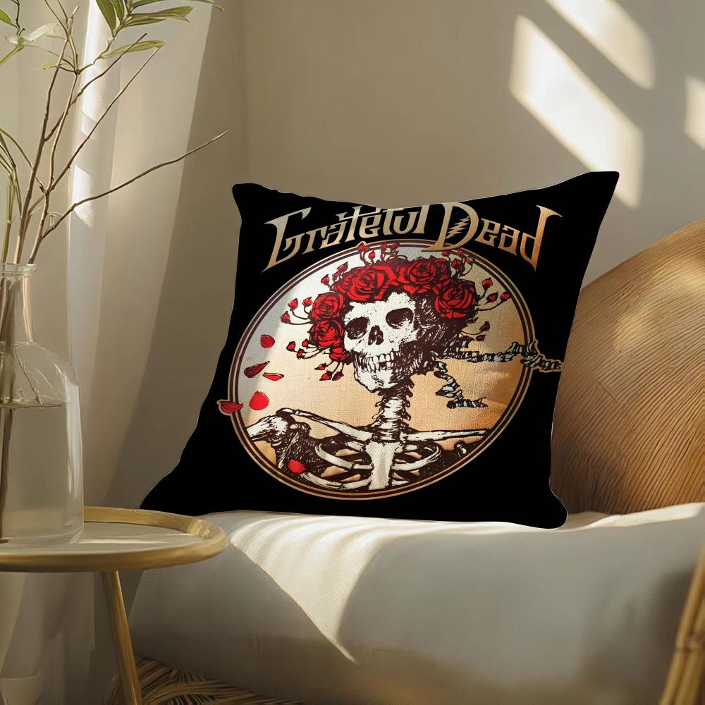 Gratefuldeadrockband Pillow Case Pillowcase, Double-Sided Printed, Sofa Cushion, Bedroom Headboard