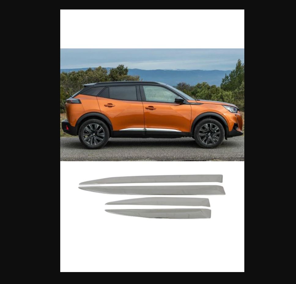 For Peugeot 2008 Door Side Chrome Trims 4 Pieces 2020 To 2025