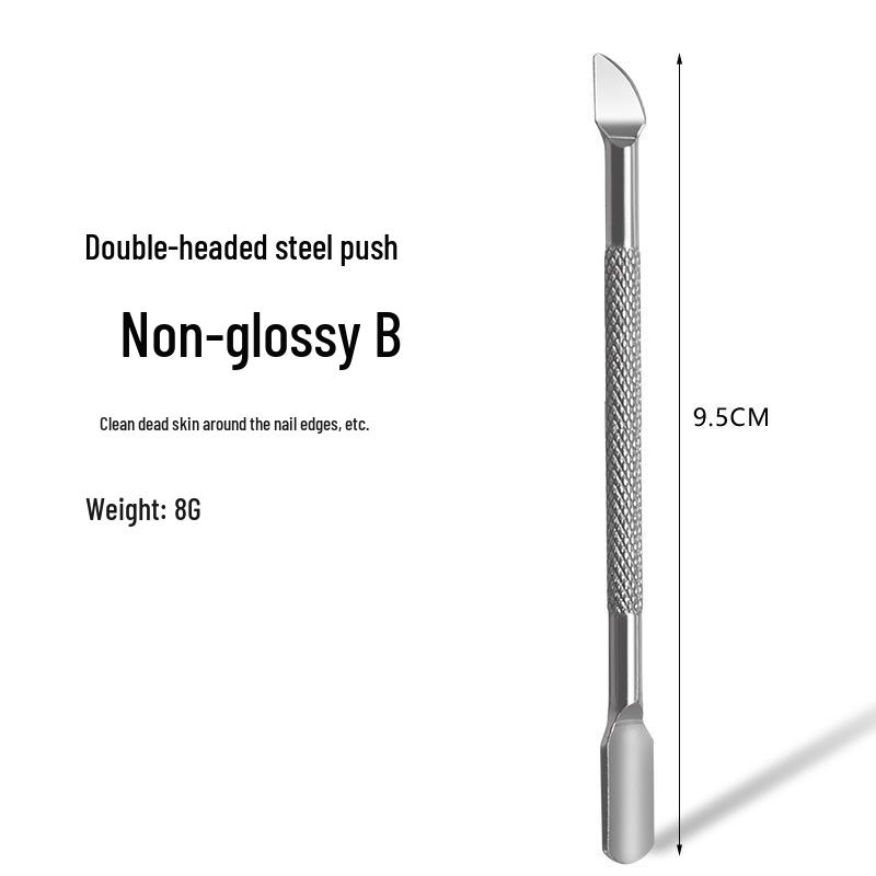 Stainless Steel Double-Ended Cuticle Pusher & Ingrown Nail Remover