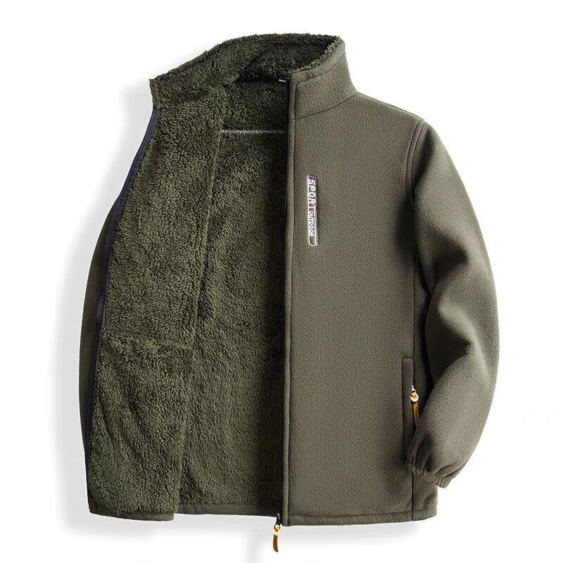 Men's Thickened Fleece Jacket - Spring Cardigan Outerwear