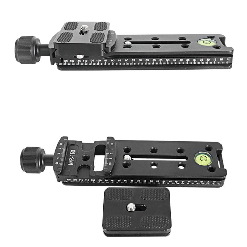 NNR150/NNR150S Camera Clamp Lens Quick Release Long Plate Clamp Mount Clip with Built-in High Contrast Bubble Level