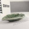 Green Ceramic Leaf Jewelry Dish Nordic Style Soap Dish Ring Storage Tray  Dresser Tabletop