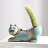 Ceramic Cartoon Cat Flower Pot Creative Succulents Plant Pots Desk Tabletop Ornaments Garden Indoor Plants Vase Home Decoration