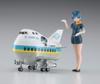 Hasegawa Egg Girls Collection Maiyuki Sara Resin Figure Plastic Model SP465 No.12 1/20 (CA) w/Airliner & Non-Scale