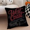 Brand Biker W-West Coast Choppers Cushion Cover Throw Pillow Cover Hidden Button Durable Polyester Chair Cushion
