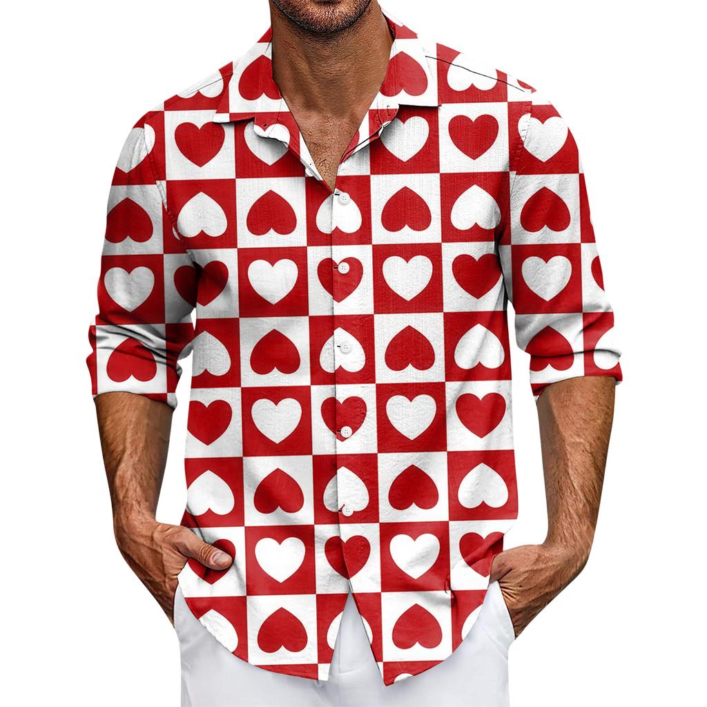 Men's Casual Button-Down Long-Sleeve Shirt