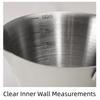 Stainless Steel Espresso Measuring Cup Clear Capacity Marks Spout Mouth Scaled Coffee Pouring Cup Thicken Wood Handle