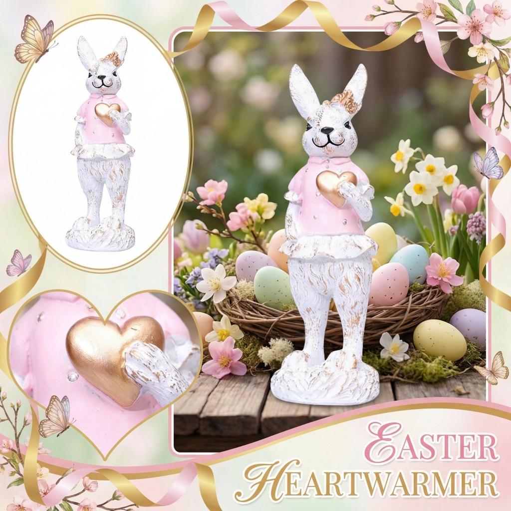 Easter Creative Cute Rabbits Resin Figurine