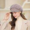 Winter Ladies Rabbit Fur Thickened Warm Knitted Woolen Cap