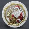 Europeisk och amerikansk jultomte, guldpläterad och silverpläterad, minnesmynt, medaljer, nyårsgåvor, julklapp, julstrumpa