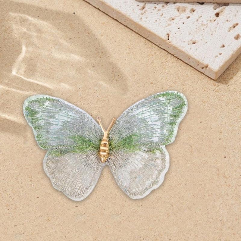 Elegant Embroidered Butterfly Brooch Vintage Inspired Designs Ornament for Women Jewelry Accessories Gifts Ideas