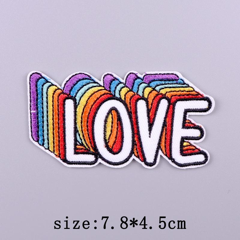 Patch Brodé Arc-en-ciel LGBT Thermocollant Pour Vêtements Patches Thermocollants Sur Vêtements Patch Cœur Gay Pour Vêtements Badges