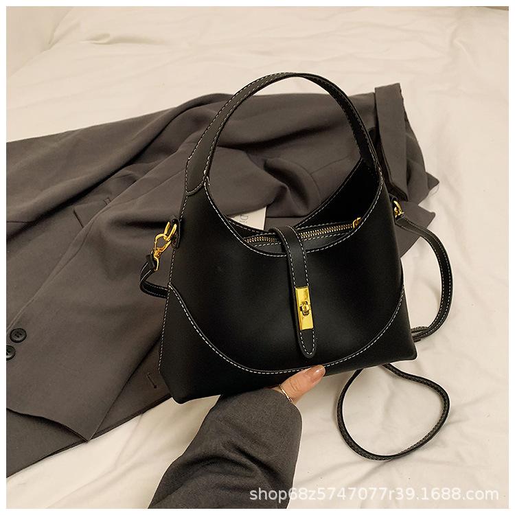 Women's Bag 2025 New Large-capacity Tote Bag Commuter Portable Shoulder Messenger Bag Underarm Versatile Retro Bucket Bag