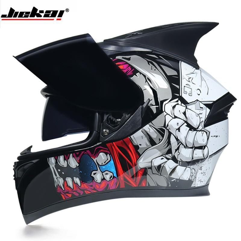 

Non-motorcycle Helmet Men Women Double Lenses Full Anti-fog Motorcycle Personalized Riding XL
