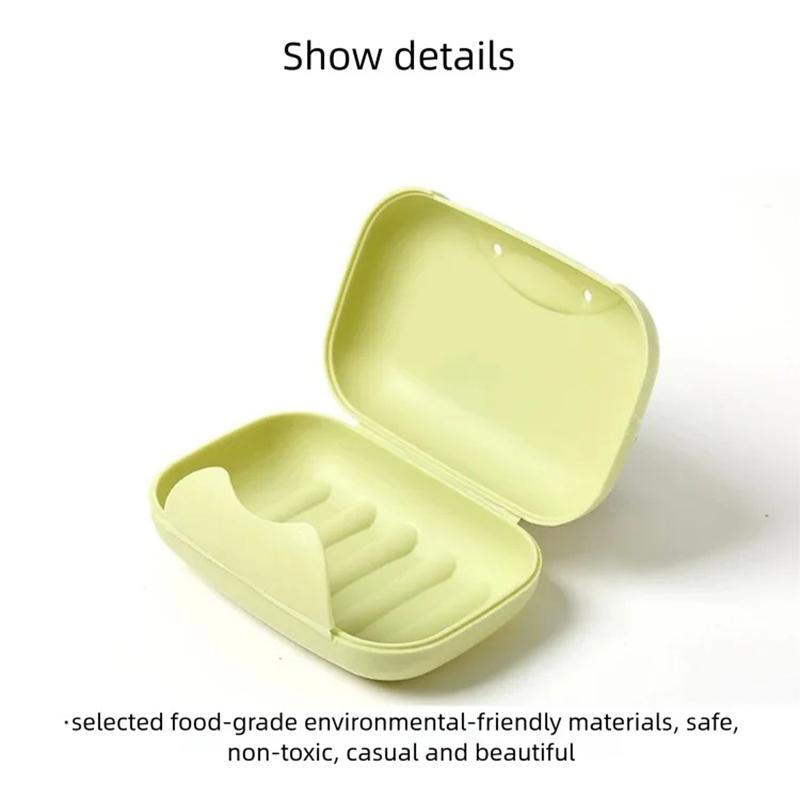 Portable Soap Dish Travel Soap Box Container Bathroom Home Small/big Sizes Candy Color Plastic Soap Dish Holder BXFZH02