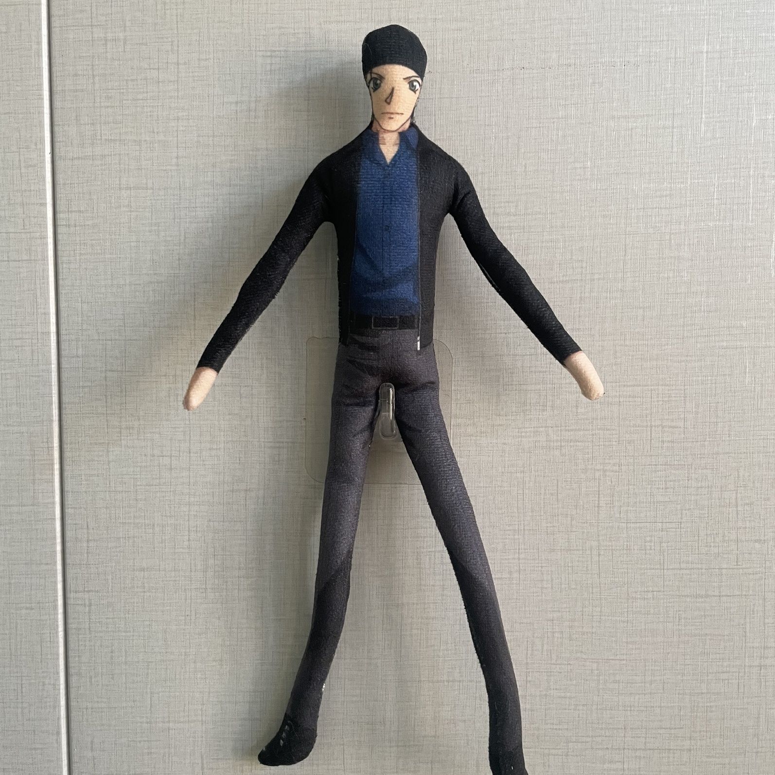 Detective Conan Shuichi Akai Gin Cosplay Pluche Pop Dubbelzijdig Omkeerbaar Gezicht Abstract Figuur Geen Witte Rand Verjaardagscadeau 28cm black