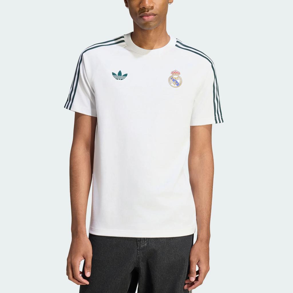 adidas Originals Real Madrid Retro Football Casual Slim Fit Short Sleeve T-Shirt Men Tops KY9477