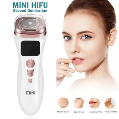Second Gen HIFU Mini Ultrasound Knife Beauty Instrument: RF Microcurrent Face Lifting & Tightening Massager