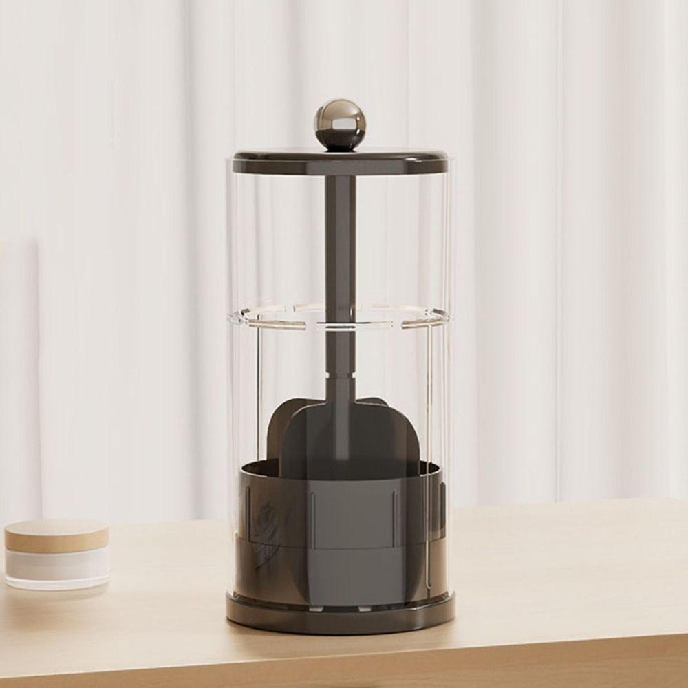 Large Capacity Automatic Lifting Makeup Brush Holder Plastic Makeup Brush Organizer  Tabletop