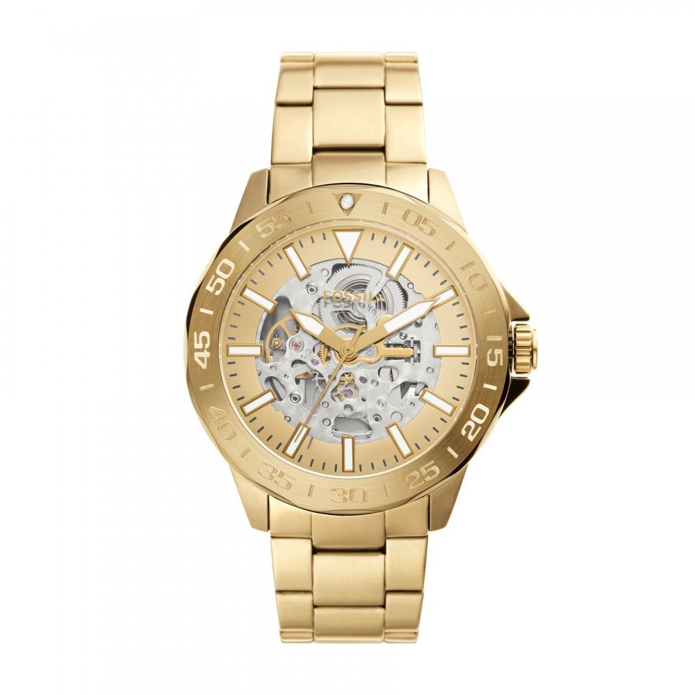 

Fossil Men s Bannon Automatic, Gold-Tone Stainless Steel Watch