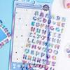 1 Sheet PVC And Epoxy Resin Letter Sticker Colorful 3D Raised Letter Detail For Kids Projects Craft User Friendly
