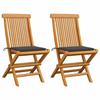 VidaXL Set of 2 Garden Chairs with Cushions, Patio Seats, Dining Chairs, Outdoor Patio Furniture, 3062460