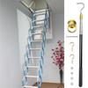 Ladder Pull Down System Kit Attic Metal Pull Hook Set Attic Pull Down System Hook Parts Replacement for Cord Ropes for Home