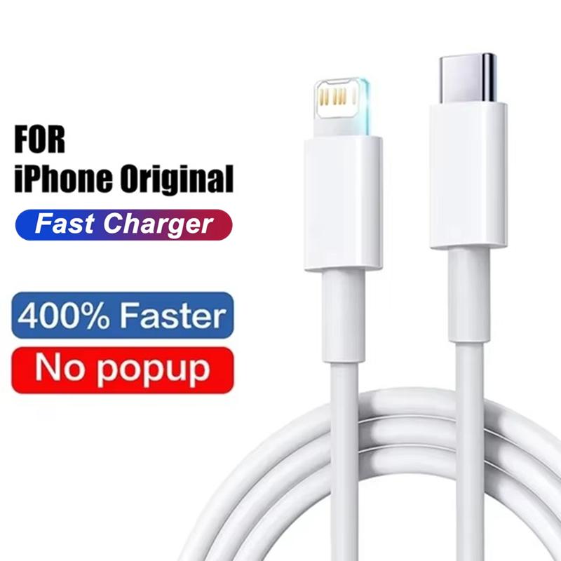 35 Вт PD Оригинальный кабель для быстрой зарядки USB для iPhone 14 8 7 Plus 13 12 11 Pro XS Max XR X USB C Кабель для быстрой зарядки 1 м 1,5 м 2 м 3 м 0.25m