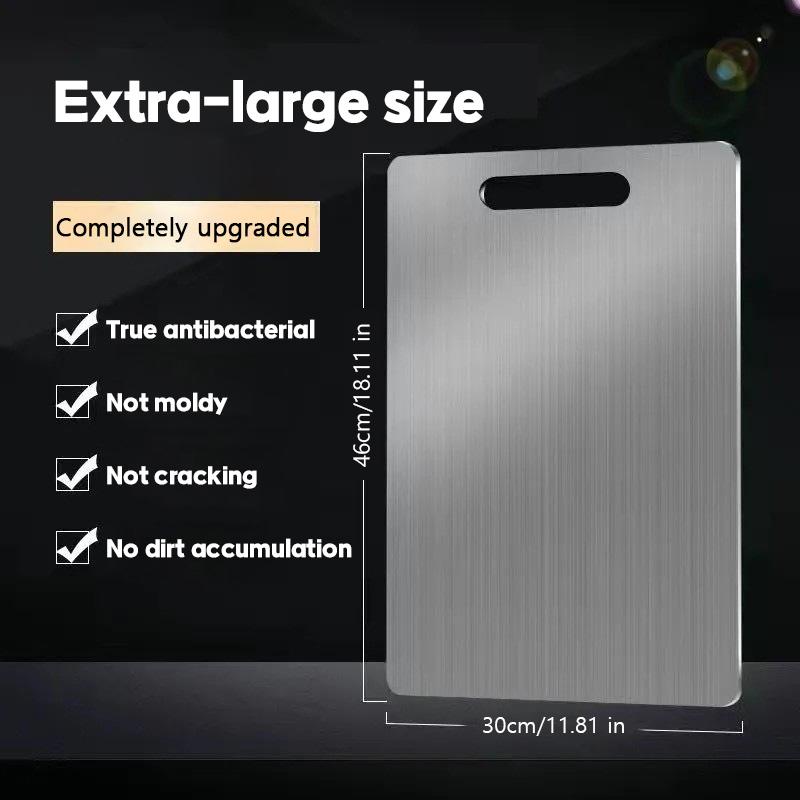 Steel Panel And Chopping Board Kitchen Household Thickened Double Sided Cutting Board Block Kneading Dough Board 316 Stainless