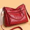 New Women's Bag Soft Leather Texture Messenger Bag Large Capacity Simple Shoulder Bag Casual Mother Bag Tote Bag
